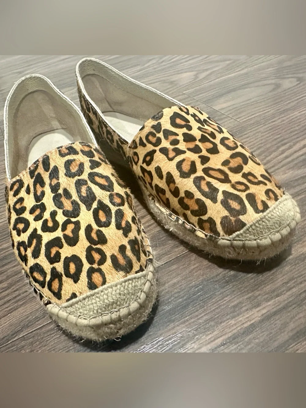 Anthropologie Leopard Print Espadrille Flats - Brown & Black Women 9 US 40 EU